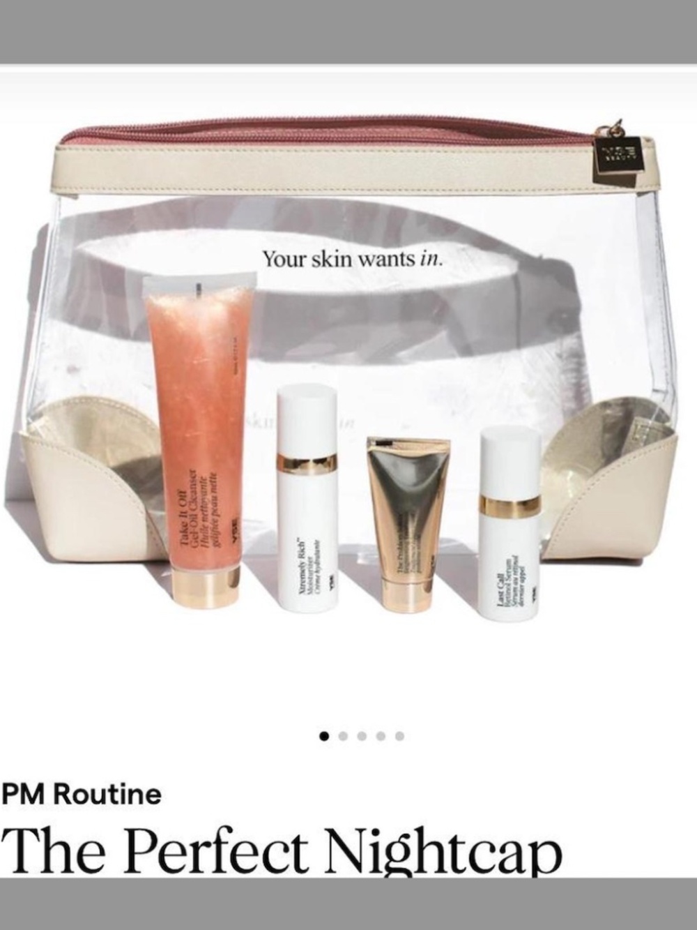 YSE Beauty Travel Chic Cosmetic Case Clear PVC Brand New Empty Bag Only